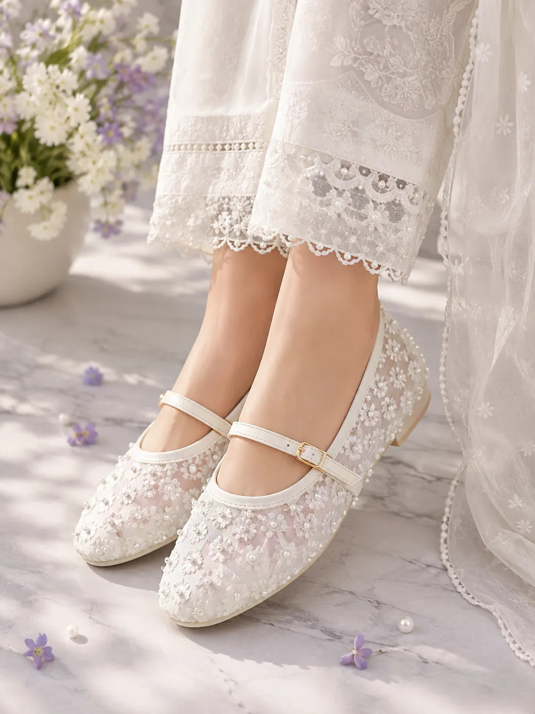 Jali Shoes – Elegant Embroidered Flats