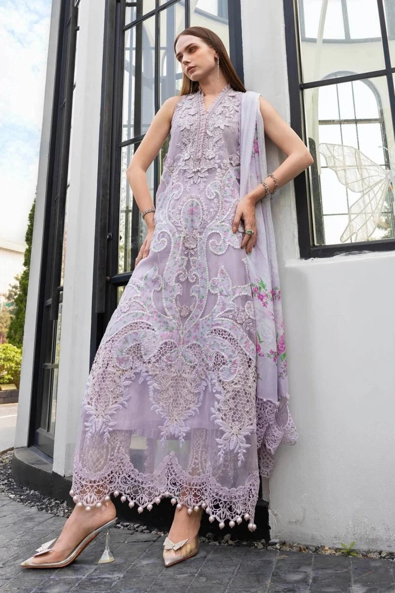 3 Piece Unstitched Embroidered Lawn Suit