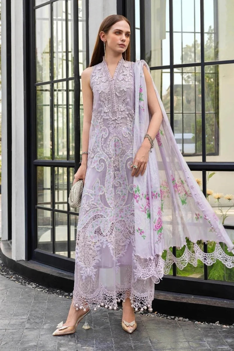 3 Piece Unstitched Embroidered Lawn Suit