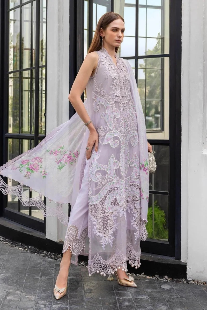 3 Piece Unstitched Embroidered Lawn Suit