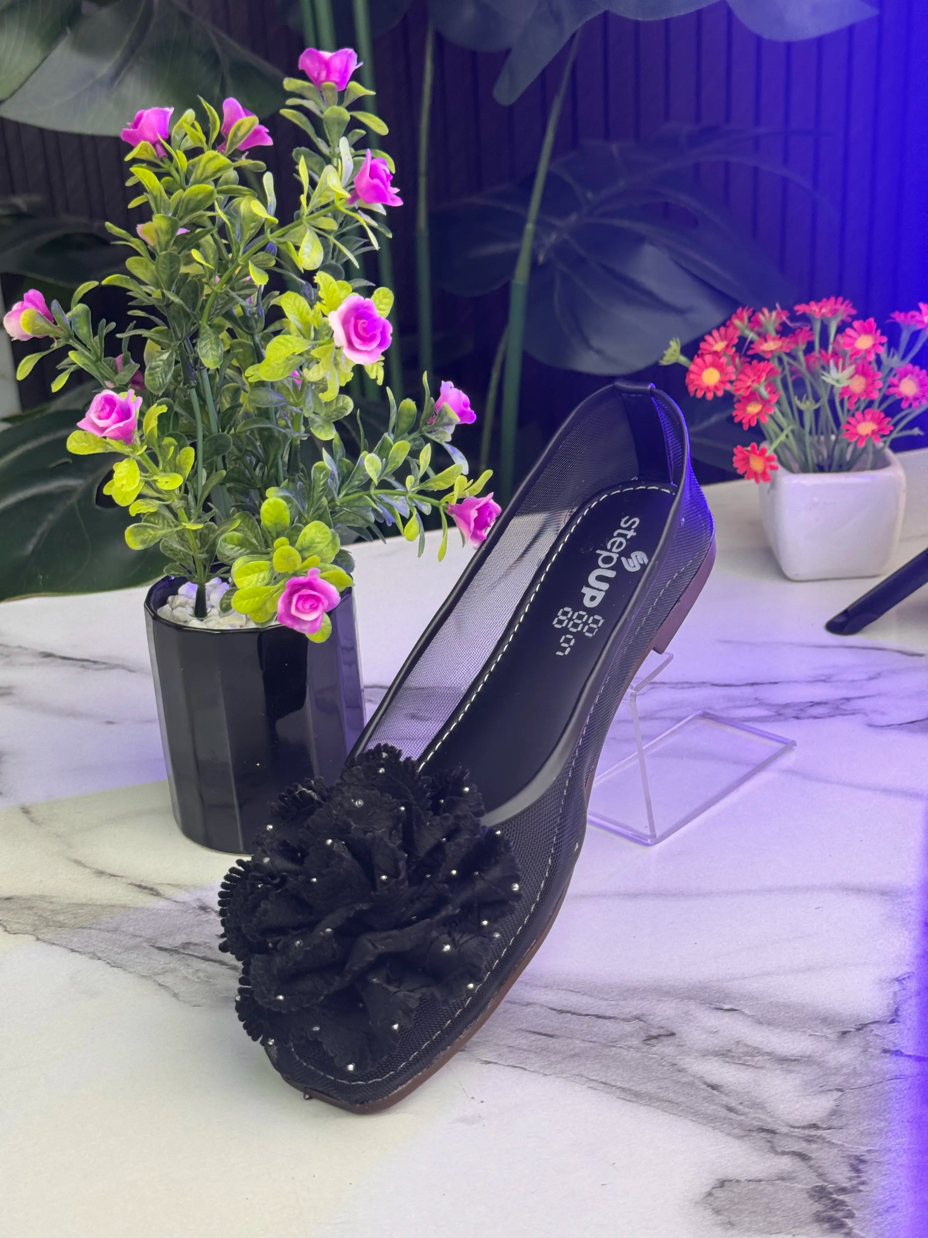Flower Shoes | Elegant Floral Embellished Flats