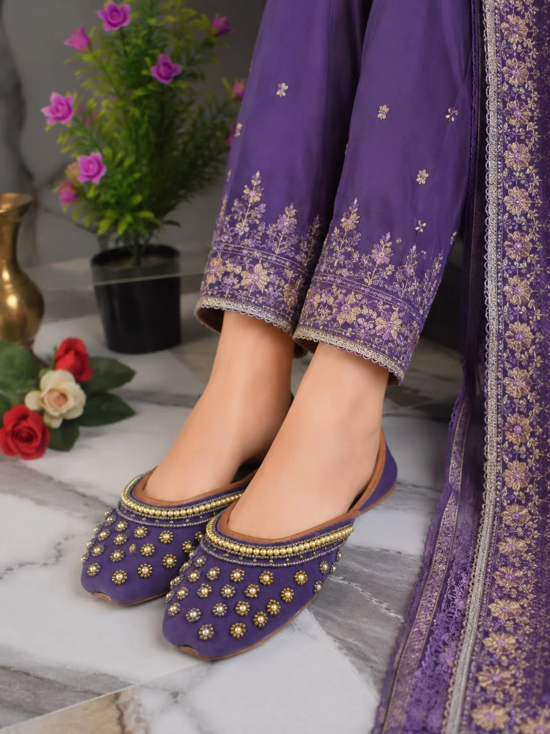 Premium Purple Khussa – 007