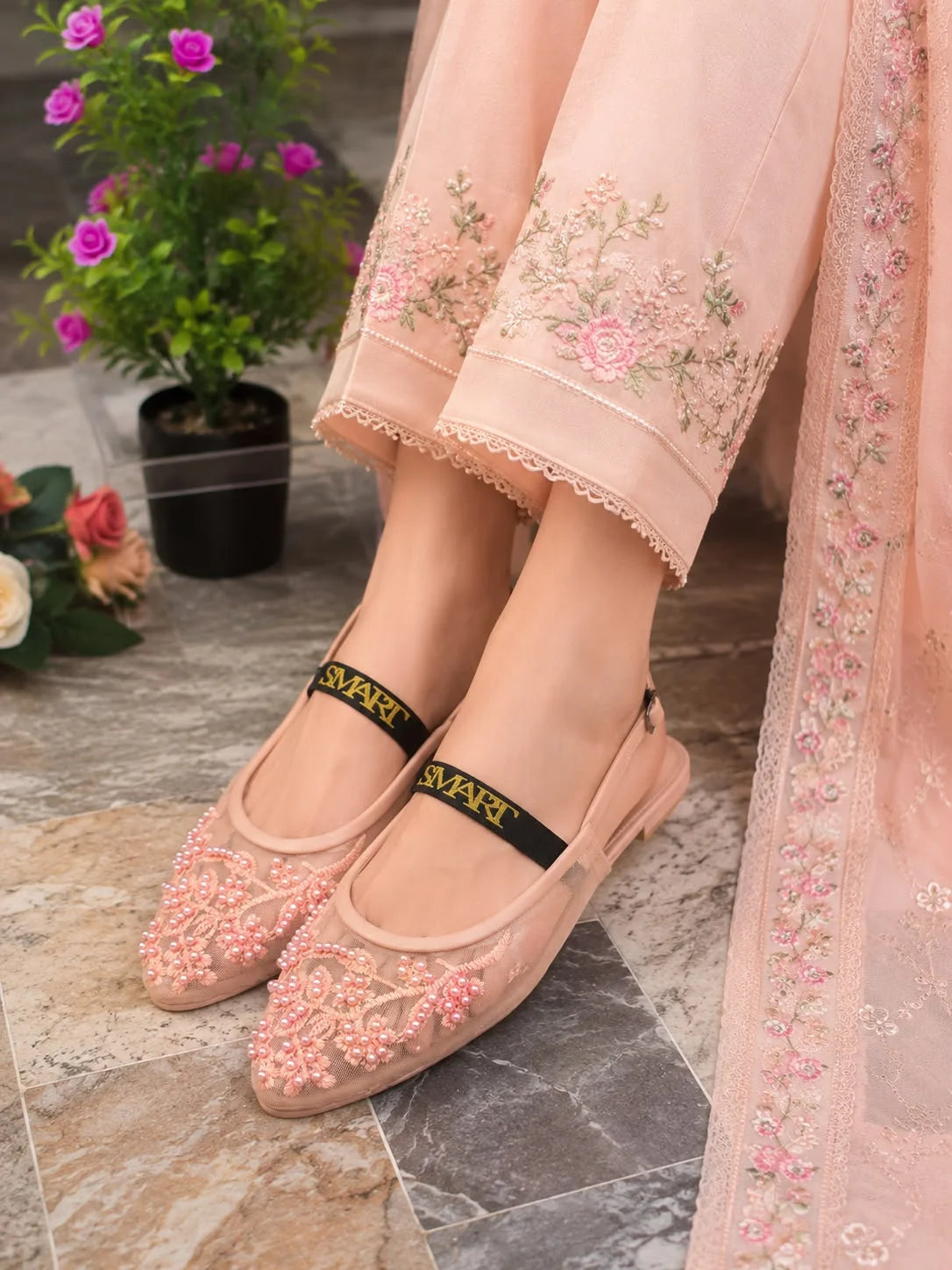 Back less Blush-Pink Shoes -008