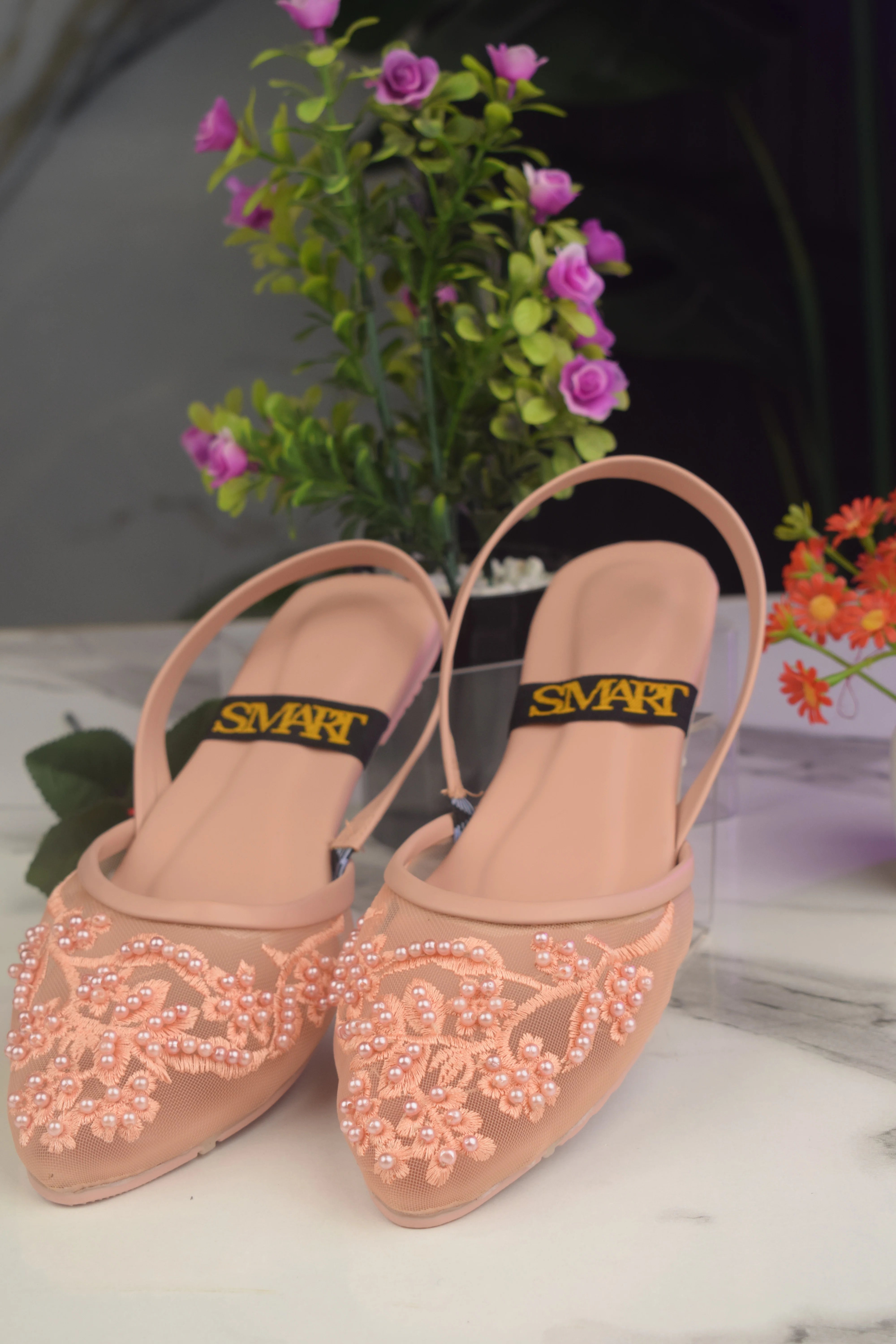 Back less Blush-Pink Shoes -008