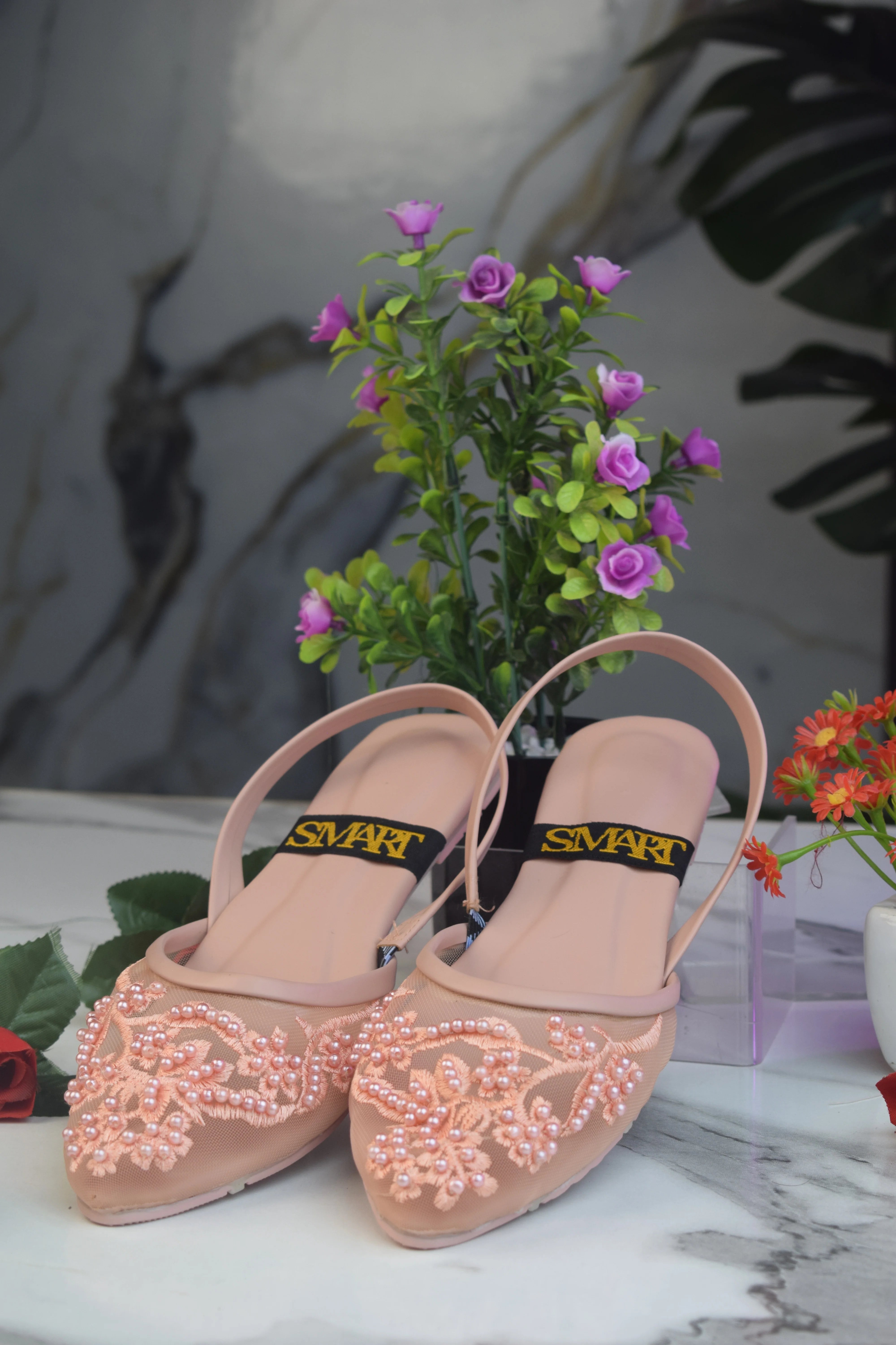 Back less Blush-Pink Shoes -008