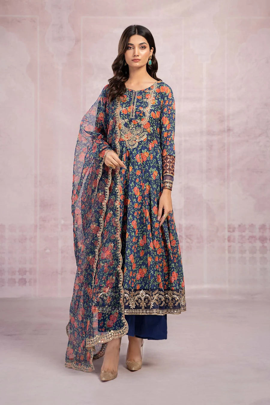 Digital Printed Linen 3PC Suit
