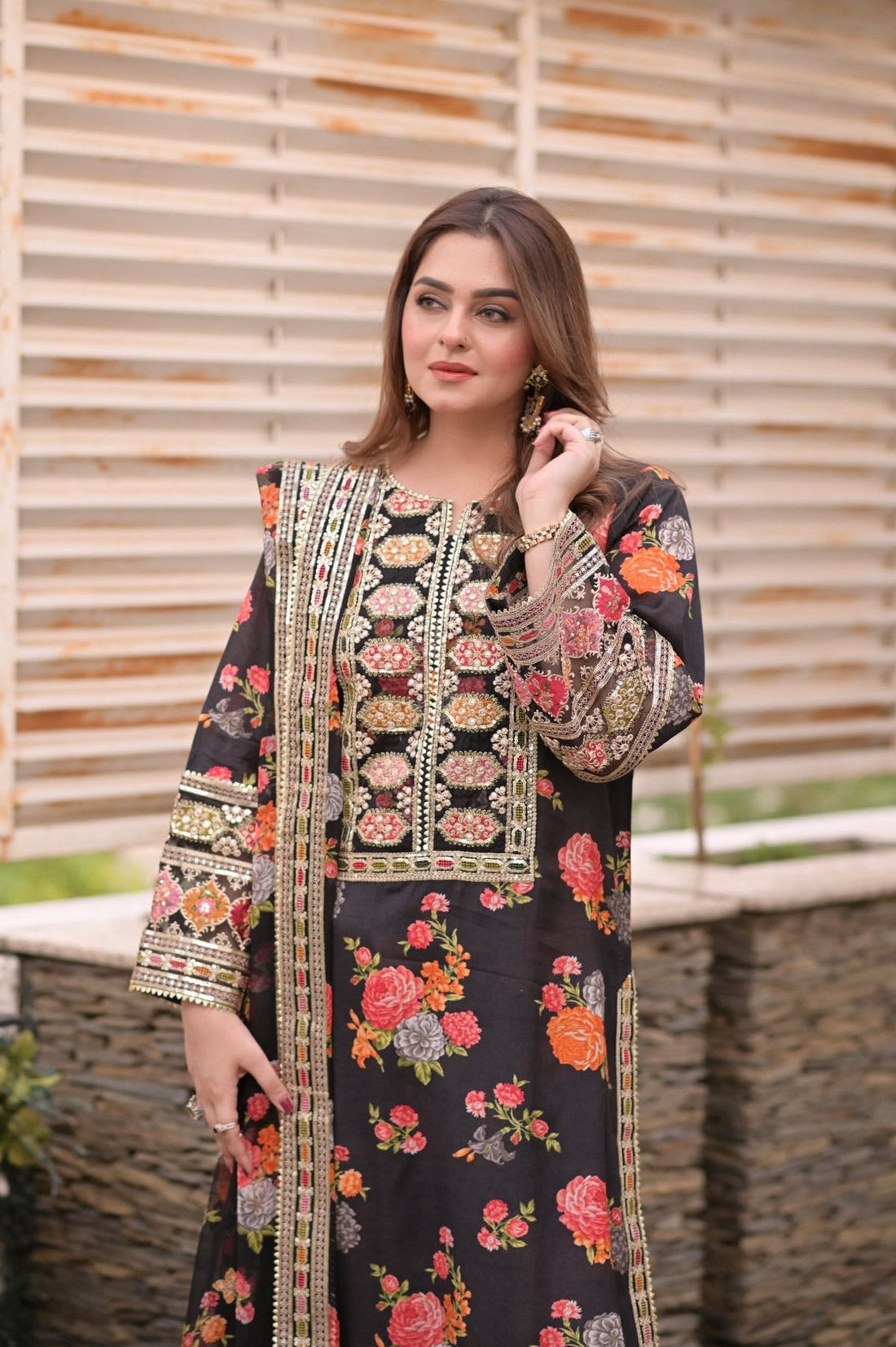 Digital Printed Linen 3PC Suit