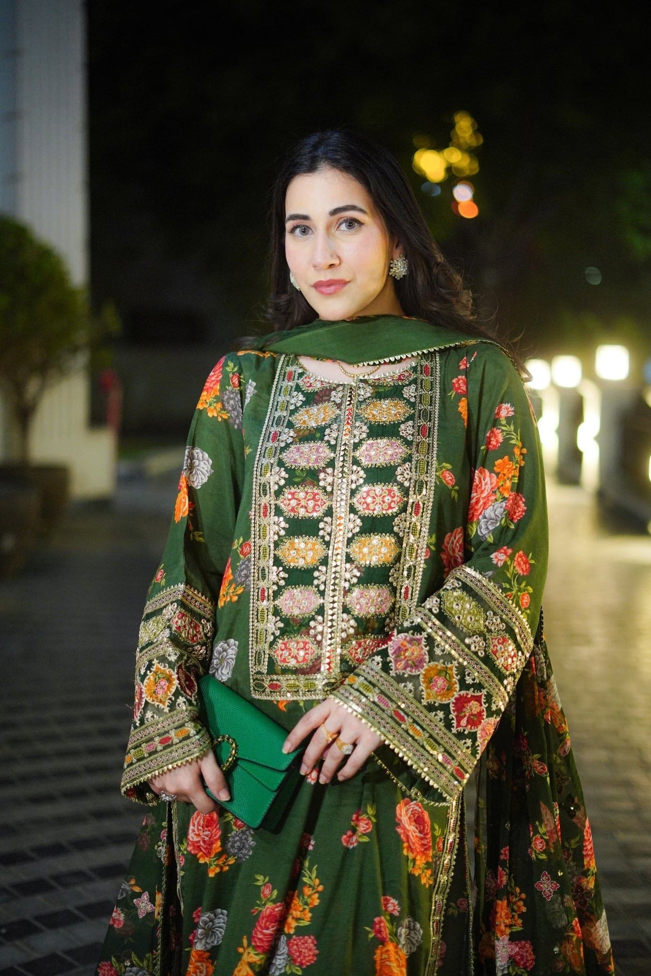Digital Print Shamos Silk 3PC Suit