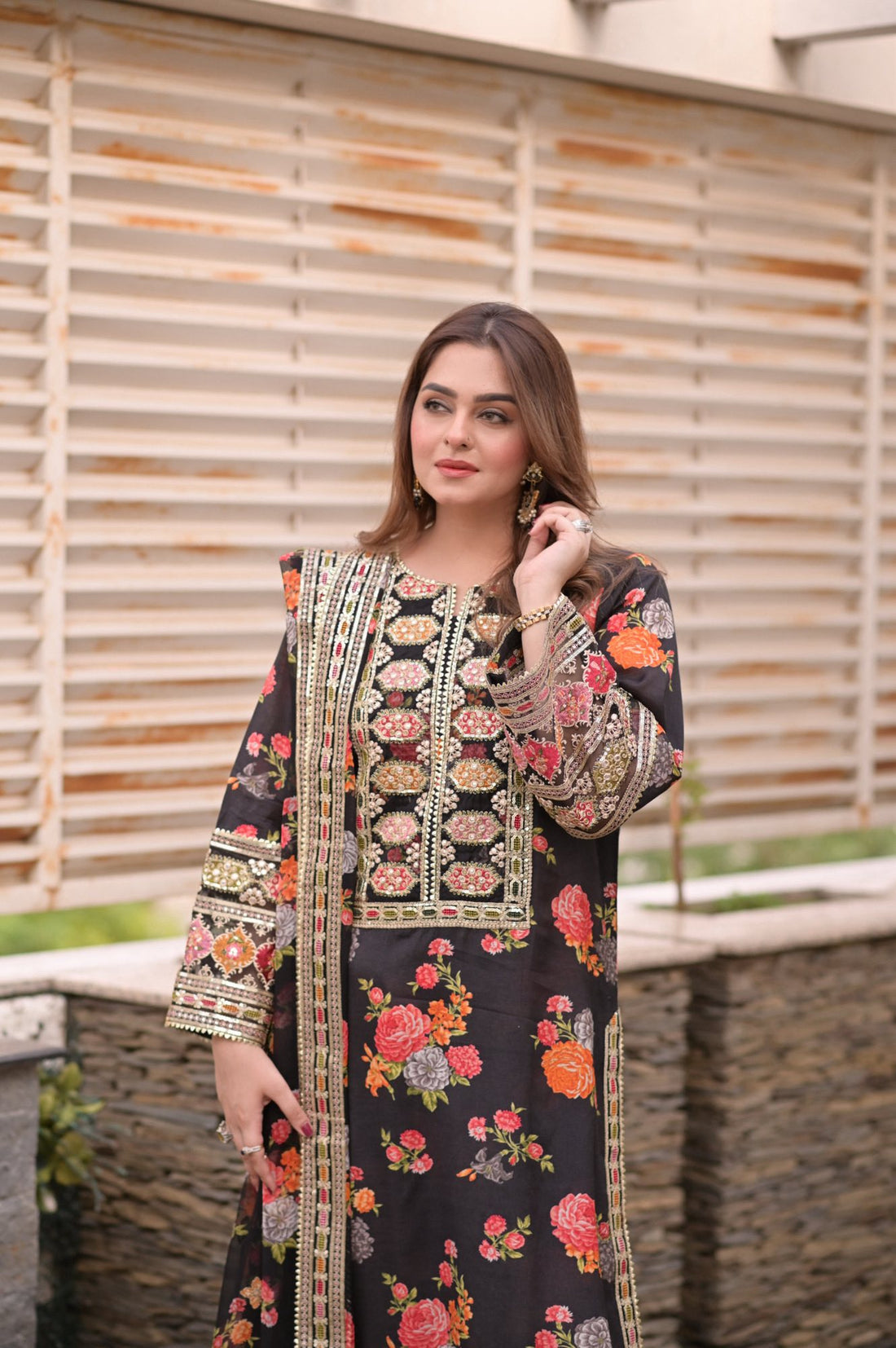 Digital Printed Linen 3PC Suit