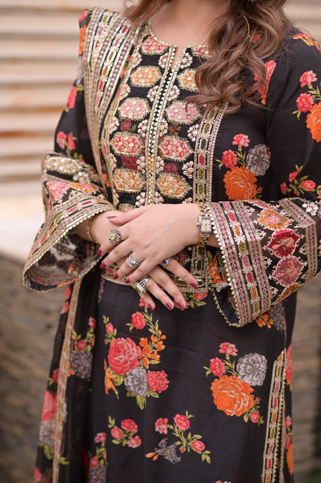 Digital Printed Linen 3PC Suit