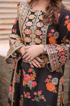 Digital Printed Linen 3PC Suit