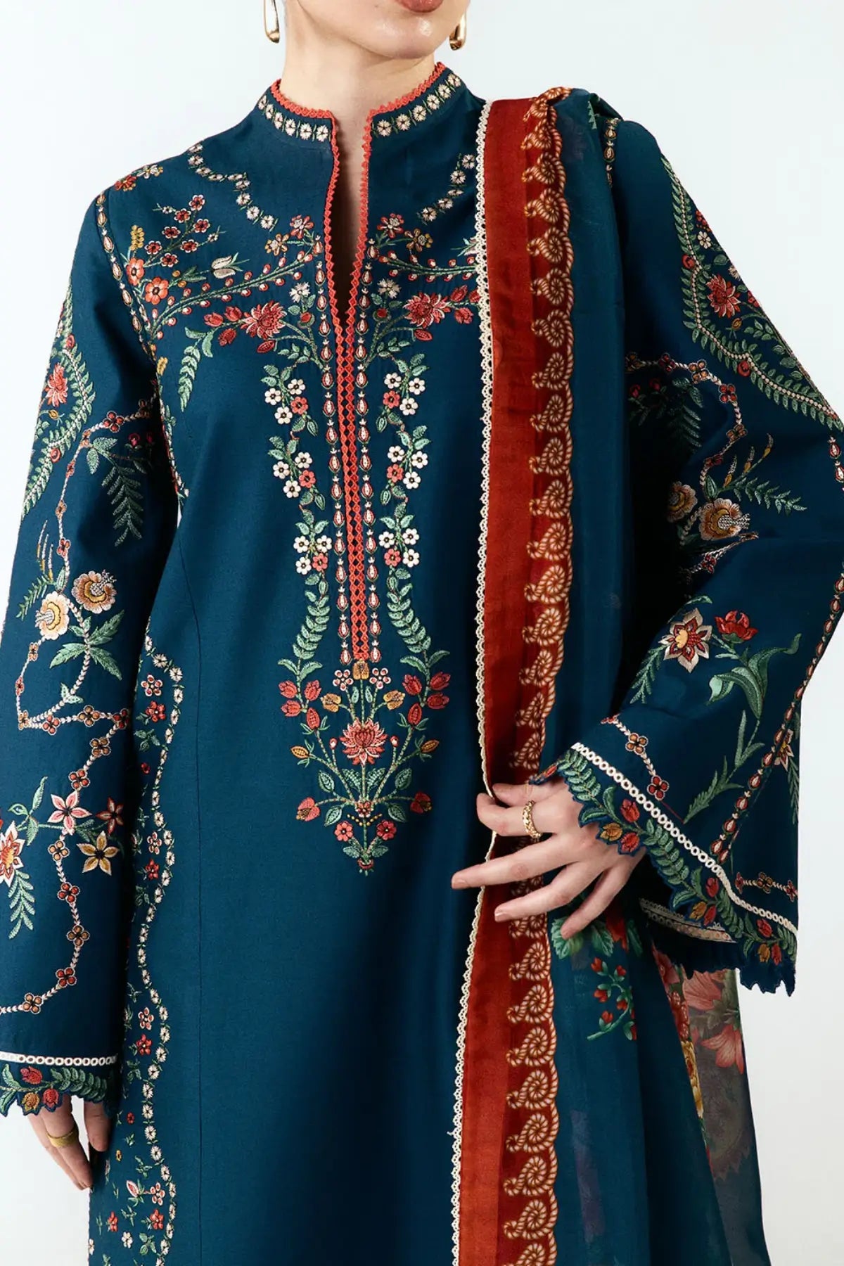 Dhanak Embroidered 3PC Suit