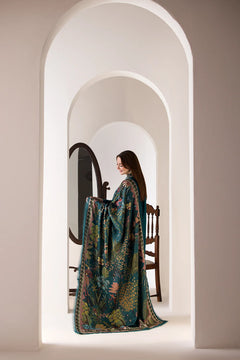 Dhanak Unstitched Embroidered 3PC Suit with Printed Shawl