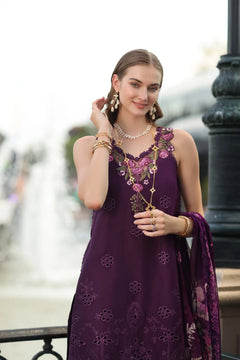 Dhanak Unstitched Embroidered 3PC Suit with Pashmina Shawl