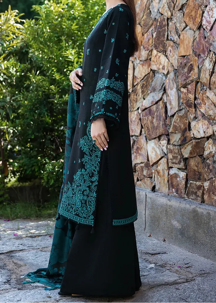 Dhanak Unstitched Embroidered 3PC Suit with Pashmina Shawl