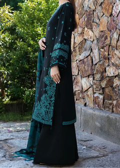 Dhanak Unstitched Embroidered 3PC Suit with Pashmina Shawl