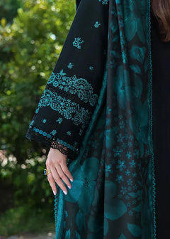 Dhanak Unstitched Embroidered 3PC Suit with Pashmina Shawl