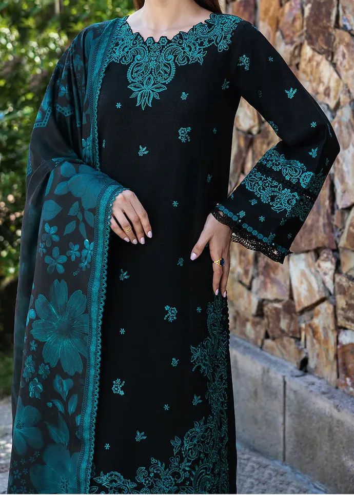 Dhanak Unstitched Embroidered 3PC Suit with Pashmina Shawl