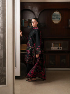 Dhanak Unstitched Embroidered 3PC Suit with Pashmina Shawl