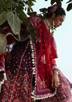 Dhanak Unstitched Embroidered 3PC Suit with Pashmina Shawl