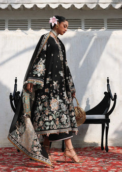 Dhanak Unstitched Embroidered 3PC Suit with Pashmina Shawl