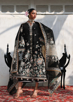 Dhanak Unstitched Embroidered 3PC Suit with Pashmina Shawl