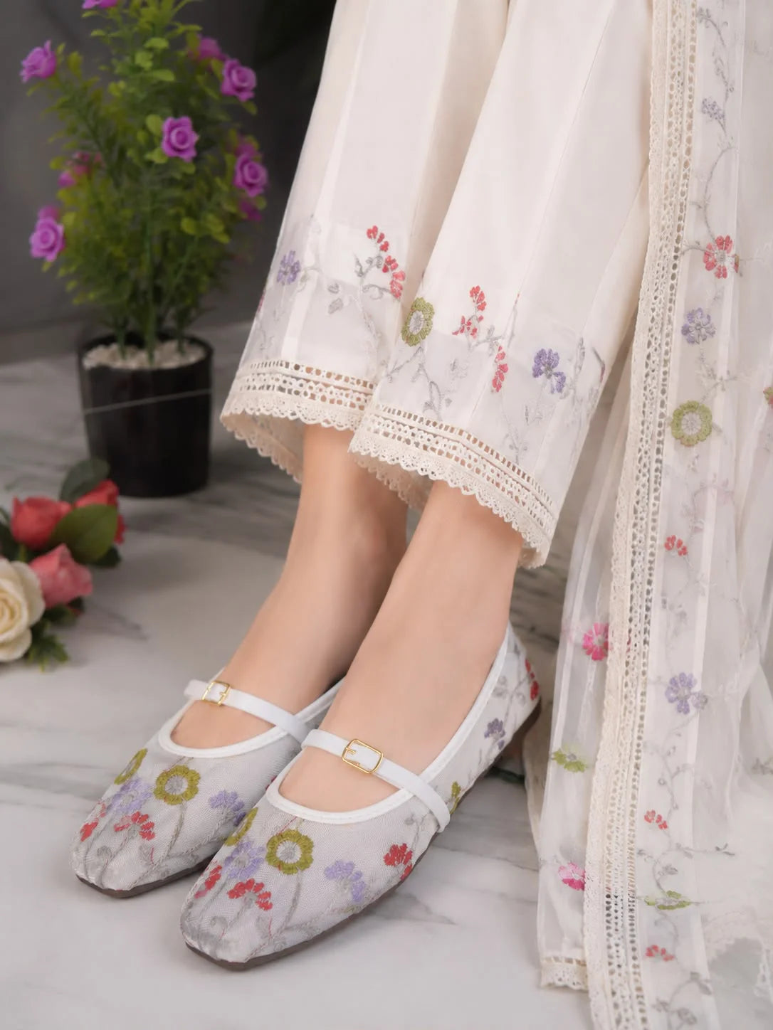 Stopy Net shoes white color -002