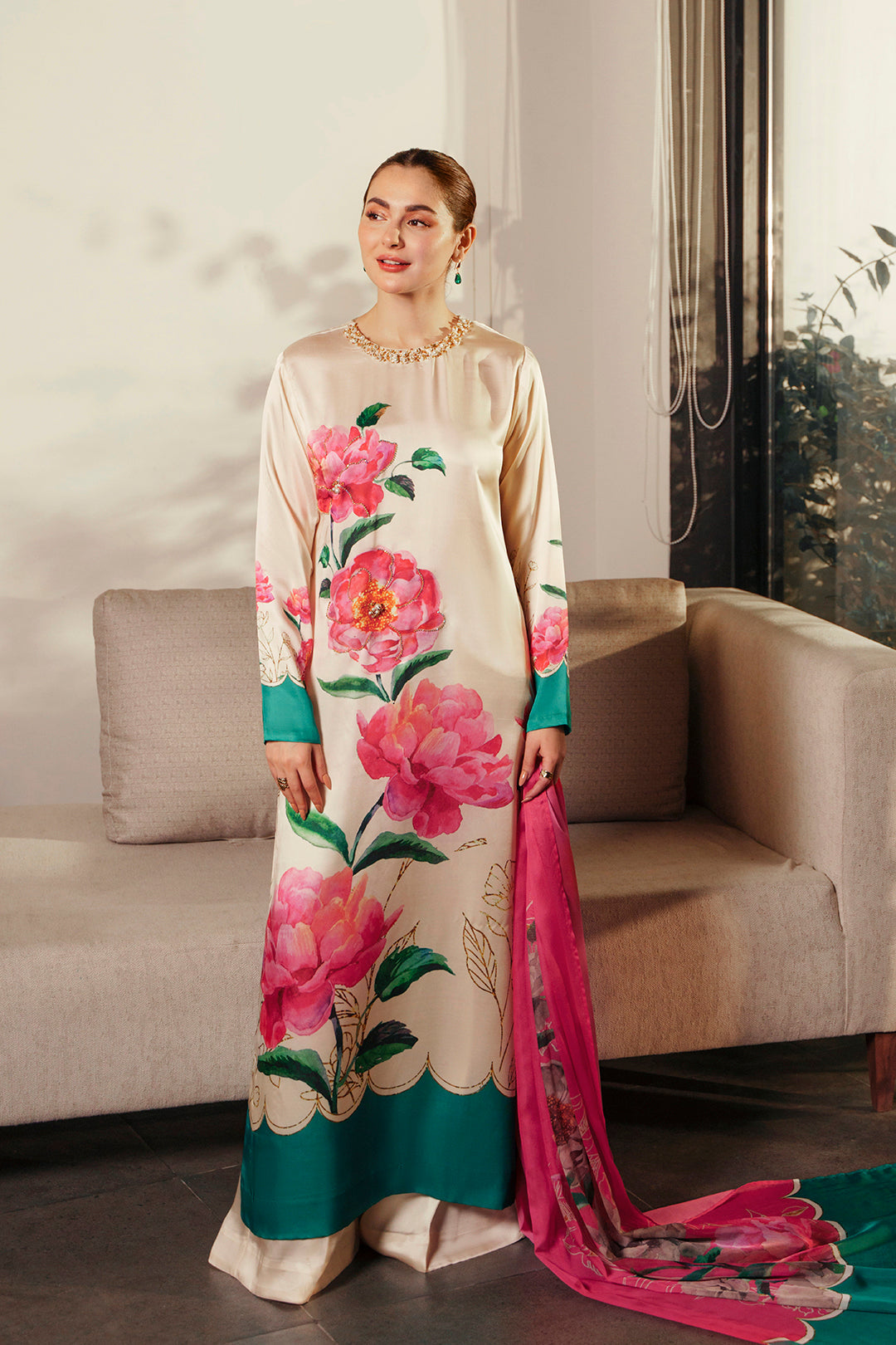 Digital Printed Silk 4PC Suit