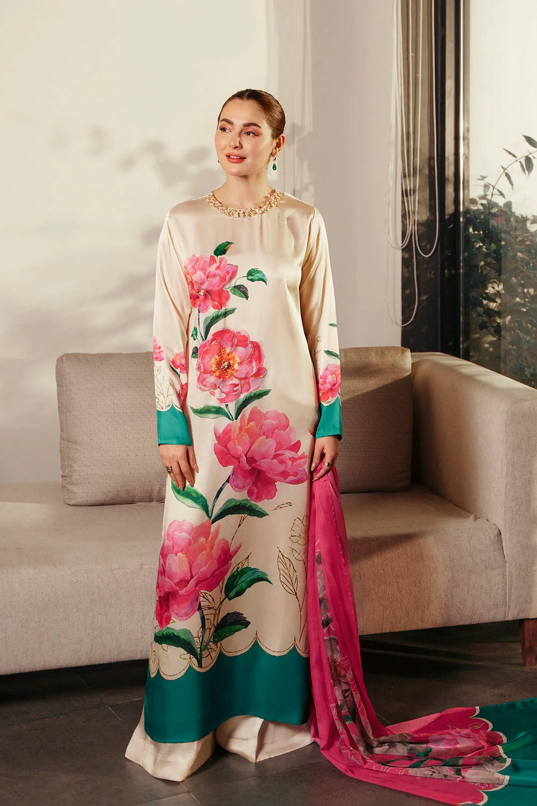 Digital Printed Silk 4PC Suit