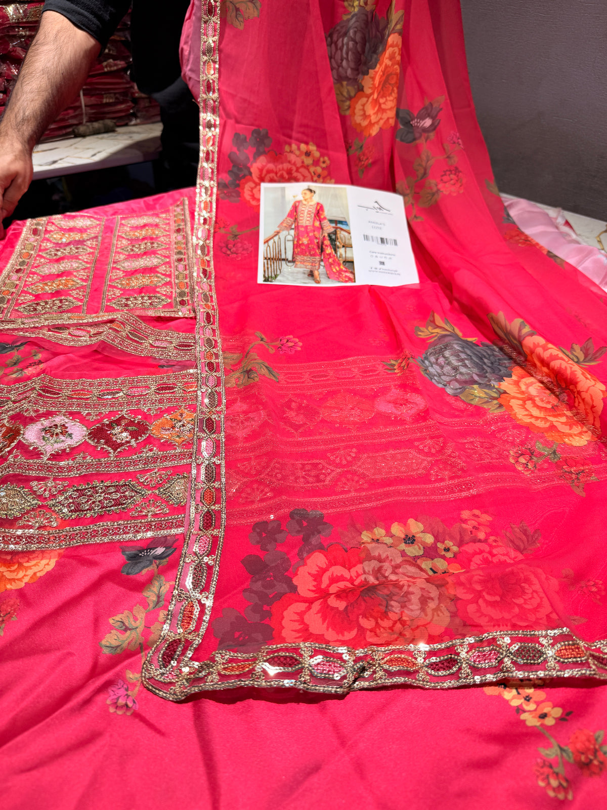 Digital Print Shamos Silk 3PC Suit