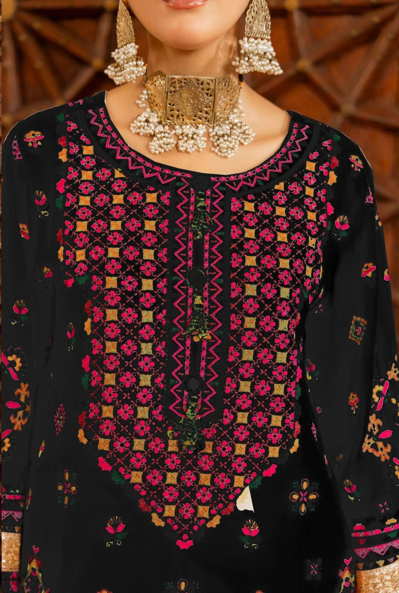 ZE-787 – Premium Embroidered Lawn 3PC Suit
