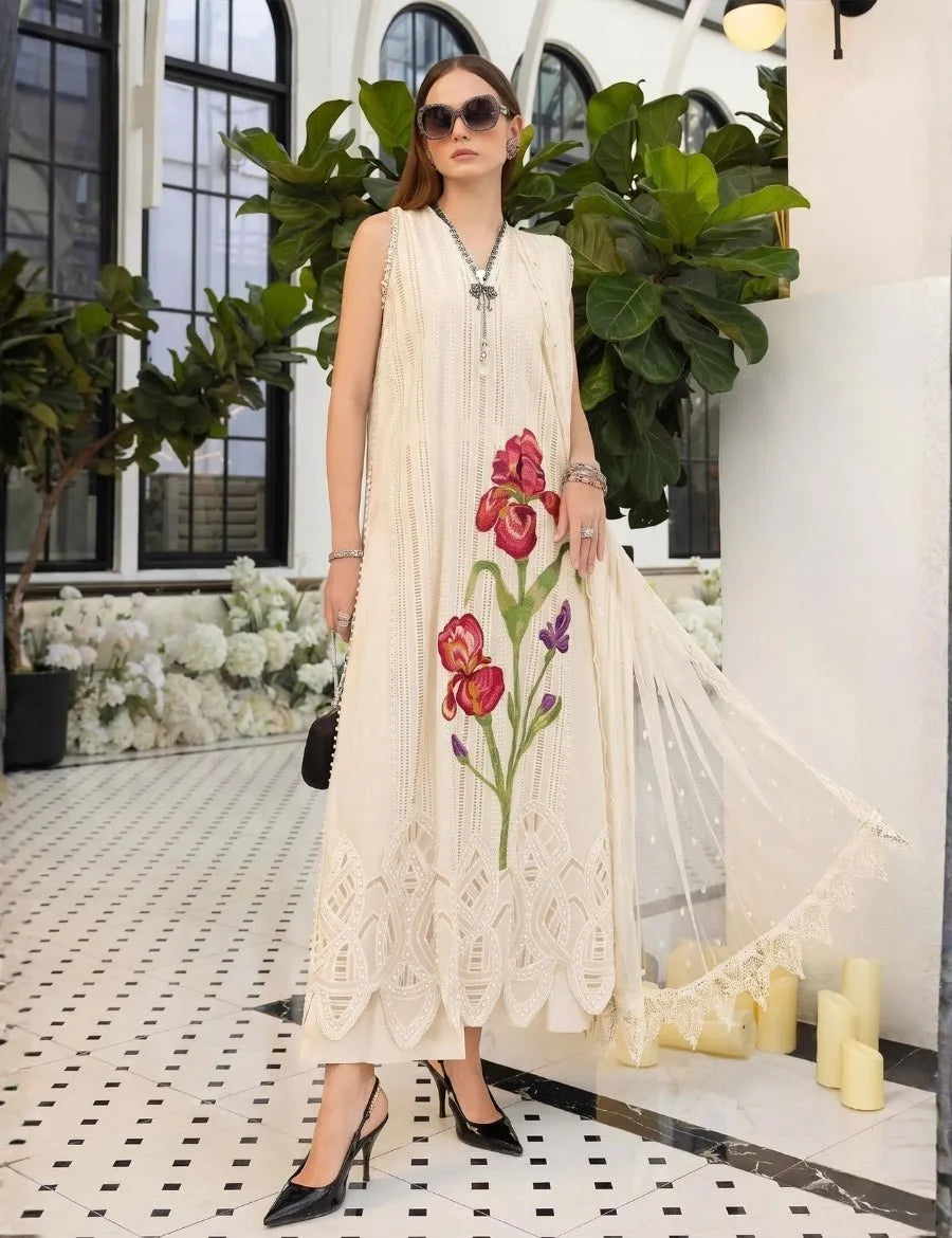 ZE-931 – Premium Embroidered Lawn 3PC Suit