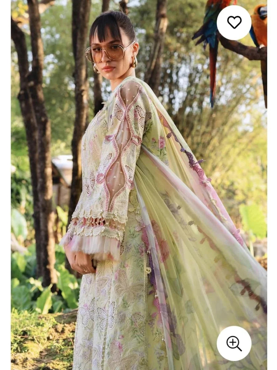 Embroidered Lawn 3 Piece Unstitched Suit - Summer Collection - D-86-5321