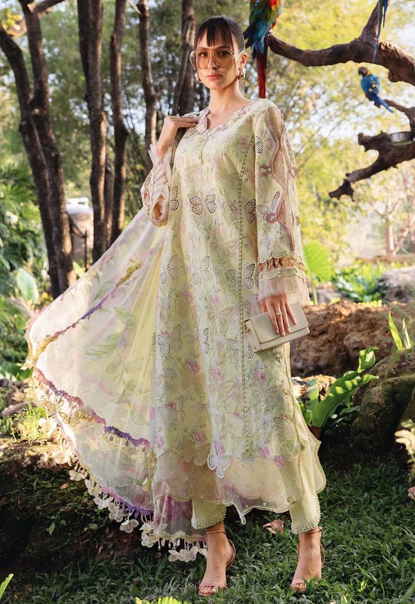 Embroidered Lawn 3 Piece Unstitched Suit - Summer Collection - D-86-5321 - Rang Nazara