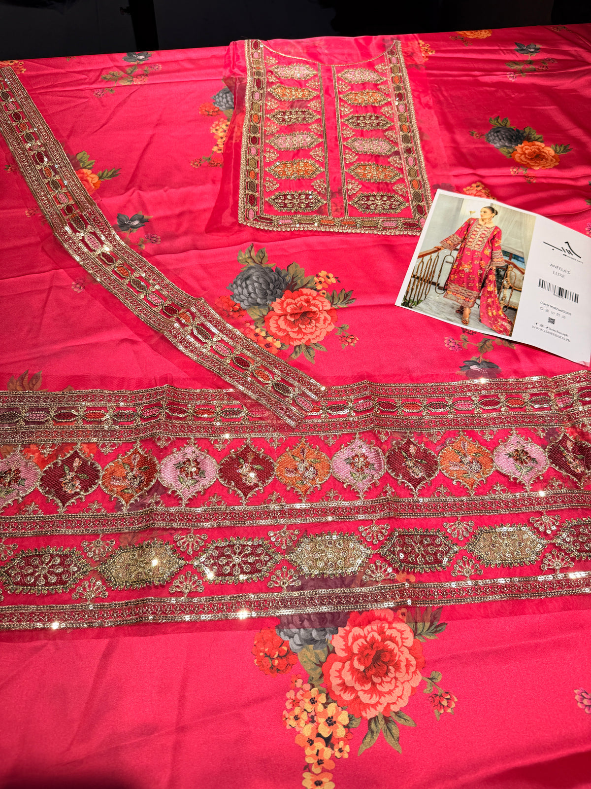 Digital Print Shamos Silk 3PC Suit