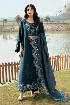 IZEL - 3PC LAWN EMBROIDERED SHIRT WITH KHADDI NET EMBROIDERED DUPATTA AND TROUSER - AD-89 - Rang Nazara