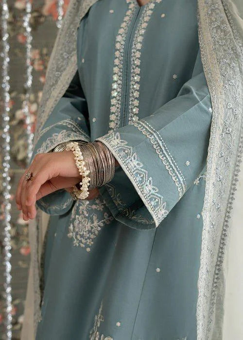 Lawn-3PC Embroidered Shirt With Khadi Net Embroidered Dupatta AD-77