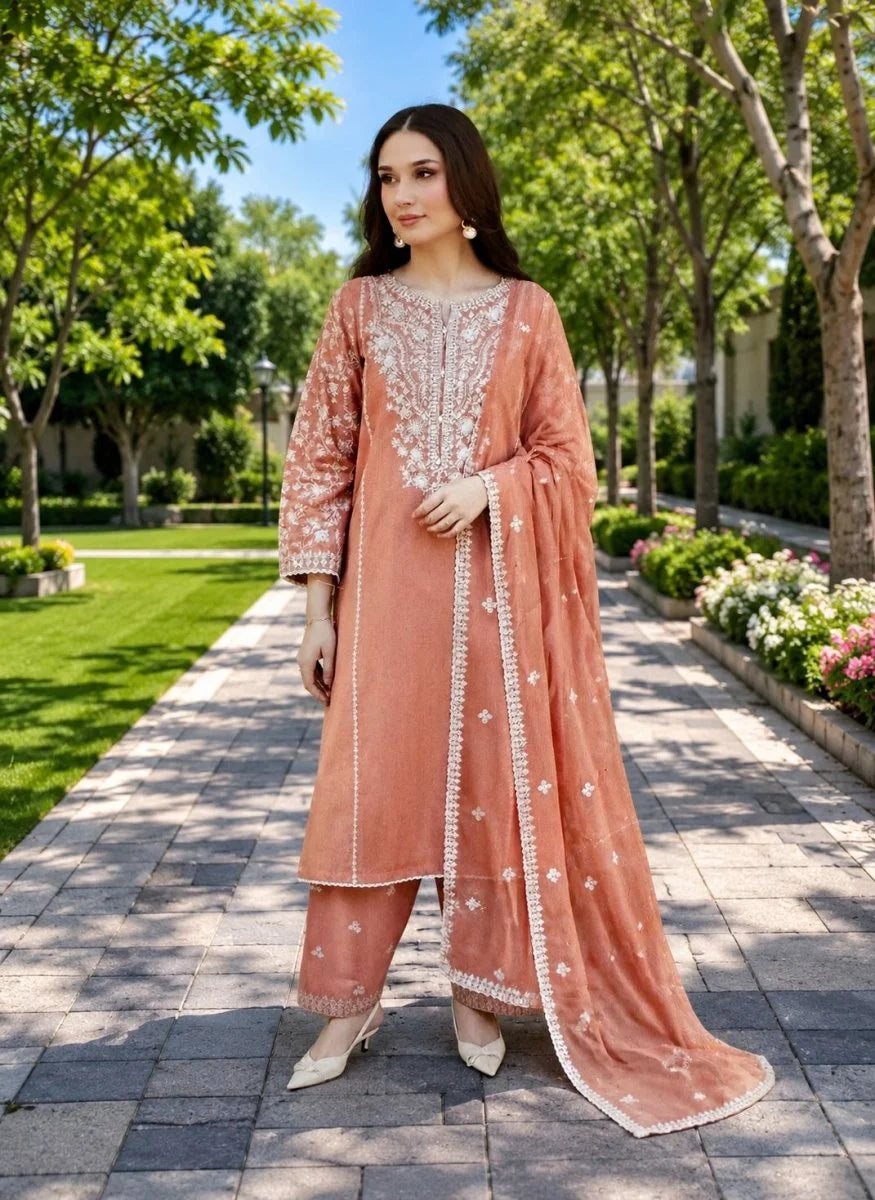 Lawn Embroidered Unstitched 2 Piece WC: 3301