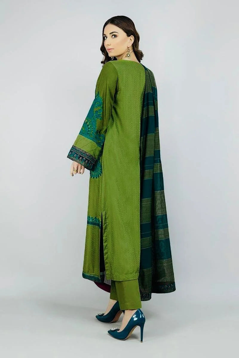 Maria B Heavy Embroidered Lawn 3 Piece Dress | AD-35