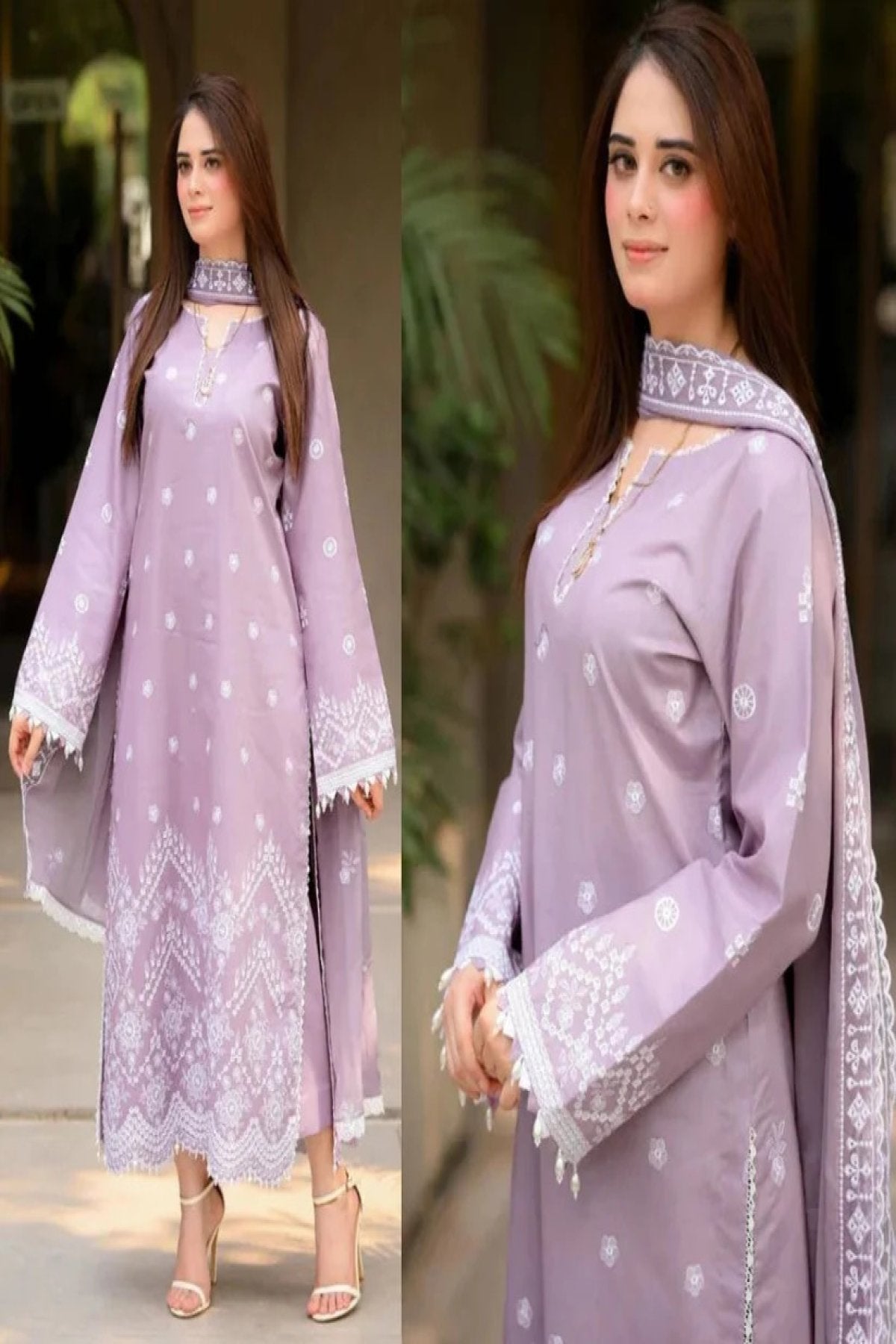 3PC EMBROIDERED LAWN SUIT - SR-765