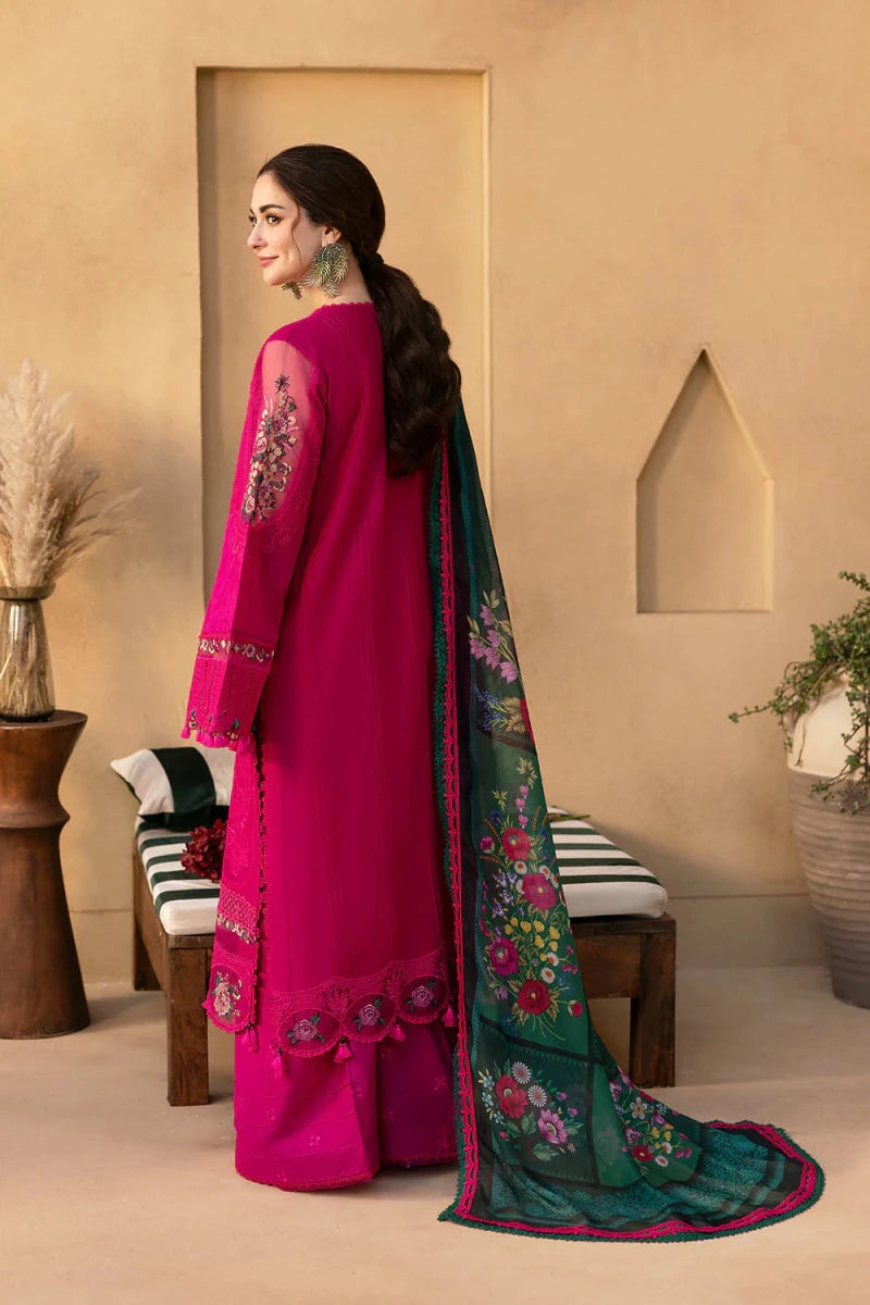 SAIRA RIZWAN | FULLY HEAVY MULTI THREAD EMBROIDERED | UNSTITCHED 3-PIECE SUIT | AD-42 - Rang Nazara